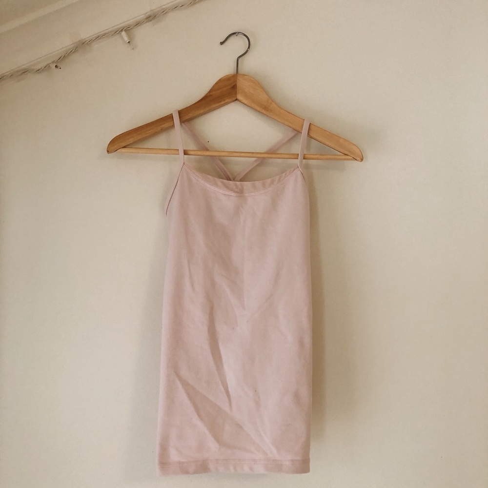 Power Y Tank Luon Light Pink + Mesh
